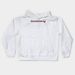 broadway typography heights gradient Kids Hoodie